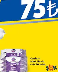 CONFORT ISLAK HAVLU 4X70 ADET